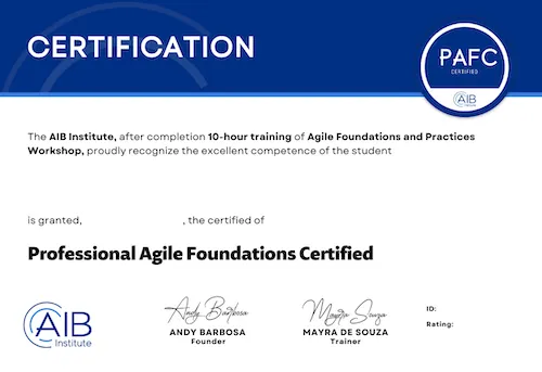 Professional Agile Foundations​ Certified