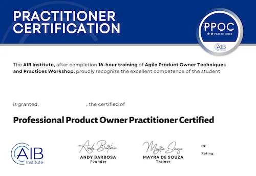 Professional Product Owner Certified - PPOC